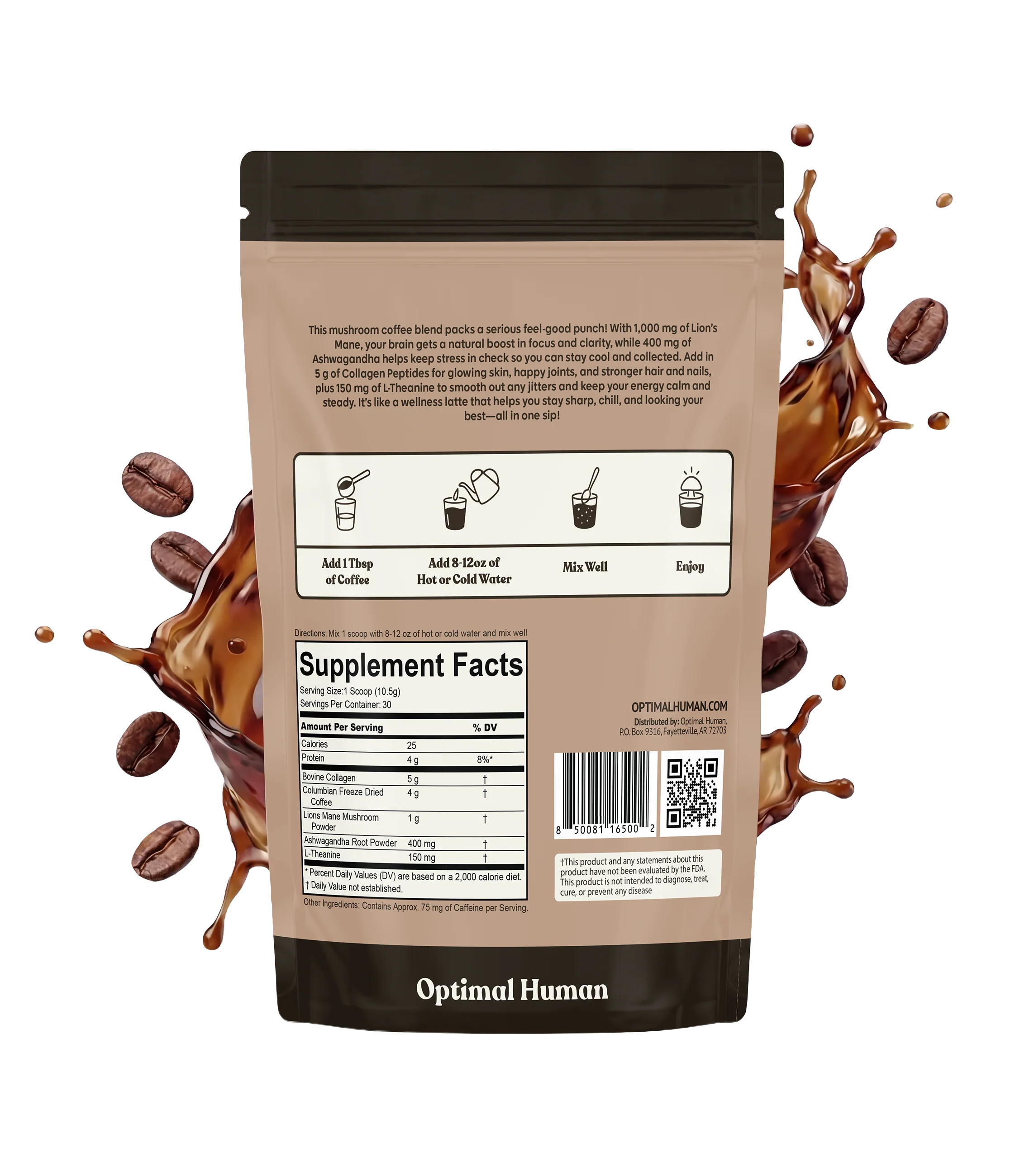 Optimal Human Adaptogenic Mushroom Super Coffee - Image 2