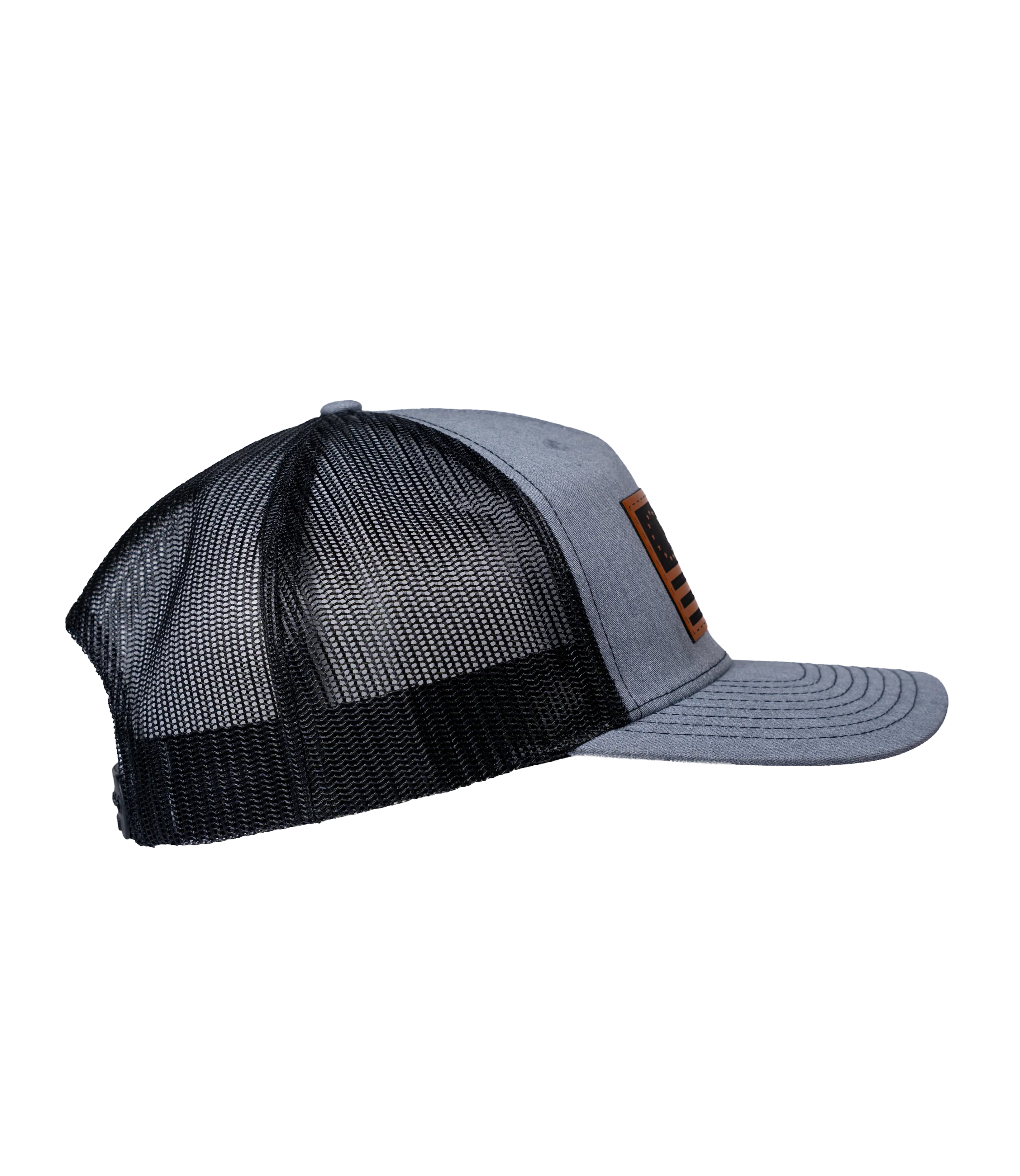 American Flag Leather Patch Hat - Image 4